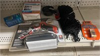 Black and decker drill and assorted items