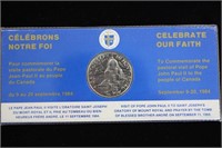 Coin - John Paul II visit to Canada, 9-20-84