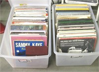 Two Plastic Bins of Assorted Vintage Records