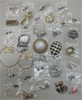 Lot Of Assorted Gold & Silver Toned Jewelry