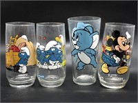 Vintage Cartoon Character Glass Cups : Tom and