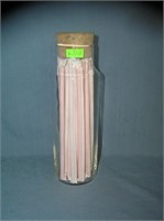 Vintage straw or candy storage container
