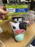 1 cow dog toy set 4 toys per set