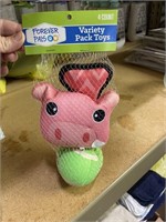 1 pig dog toy set 4 toys per set