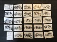 MOTORCYCLES 25 x German WISTU Trade Cards (1946)