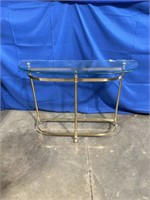 Glass topped entry way table 40x13