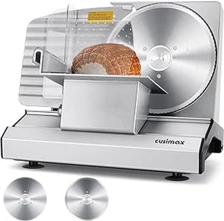 CUSIMAX Electric Deli Meat Slicer with 2