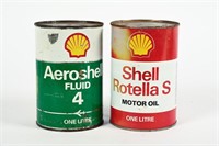 SHELL ROTELLA S & AEROSHELL FLUID 4 LITRE CANS