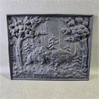 Cast Iron Relief of Fighting Razorbacks