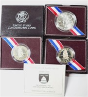 3 United States Congressional 1989 Coins w/ COA