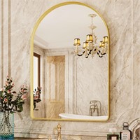 Bathroom Mirror  2638 Inch Arched Gold Frame