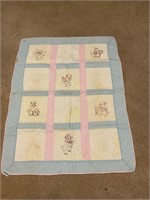 Poodle Hand sewn baby quilt