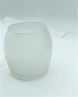 small frosted vase