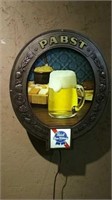 Pabst Blue Ribbon beer sign -works