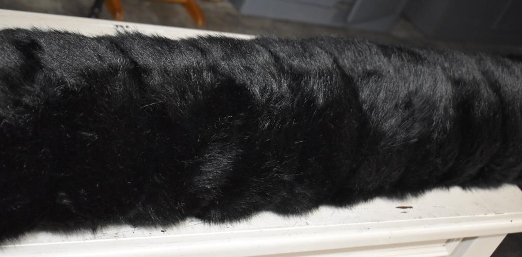 Roll of Black Thick Furry Plush 63" Long Rug?