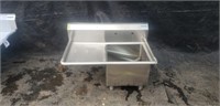 STAINLESS STEEL 1 COMPARTMENT SINK W/ 18" LEFT