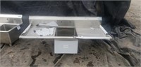 STAINLESS STEEL 1 COMPARTMENT SINK W/ & DUAL 24"