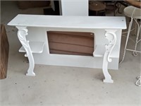 painted white buffet top