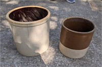 2 Pottery Crocks