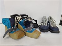 Three pairs of square toe shoes