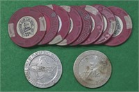 10 Casino Chips Classic Clay and Metal