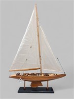 HANDMADE WOOD MODEL SAILBOAT