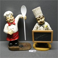 Pair of 16" Chef Kitchen Figurines