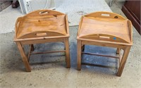 2 Wooden Side Tables 19 x 15 x 22