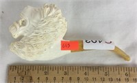 Ornately Carved Meerschaum Lion Pipe