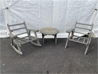 3 Pc. Wooden Patio Set