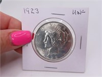 1923 PEACE Silver UNCirculated Dollar Coin