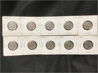 10 Early Date Buffalo Nickels