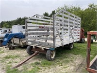 wood rack bale wagon