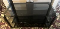 Black Glass TV Stand