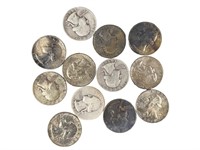 12 $3 Face Silver Washington Quarters