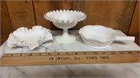 3pcs milk glass- Fenton and imperial