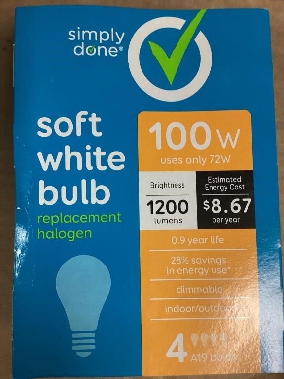 LOT OF 20 100w Light Bulbs
