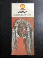 1974 SHELL GAS STATION ROAD MAP - QUEBEC