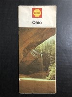 1965 SHELL GAS STATION ROAD MAP - OHIO