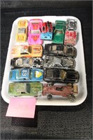 Tray Lot of Vintage Toy Cars