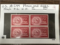 C44 STAMP BLOCK 25C UNIVERSAL POSTAL UNION