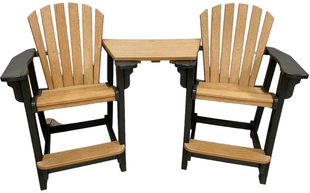 Dura Weather Poly Counter Chair Set w/