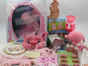 Assorted Pig Themed Toy & Accessory Lot of (16)