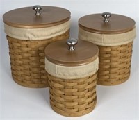 COLLECTION LONGABERGER CANISTERS