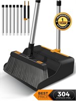 WF2086  FVSA Broom and Dustpan Set, 50.4" Long