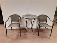 Outdoor Patio Table and Chairs 24" Diameter and