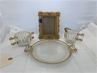 Creamer Sugar Platter & Pic Frame