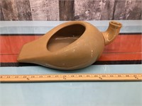 Vtg. stoneware bed pan