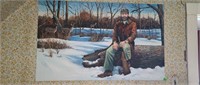 Large Hunters Oil Painting by Larry Adams