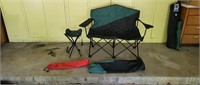 Double Folding Lawn Chair and Camping Stool